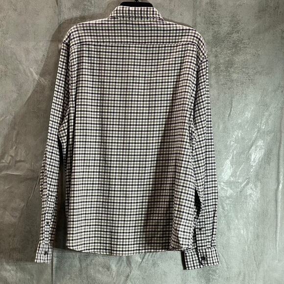 TAILOR VINTAGE Men's Airotec Performance Purple Gingham Long-Sleeve Button-Up - Picture 2 of 9